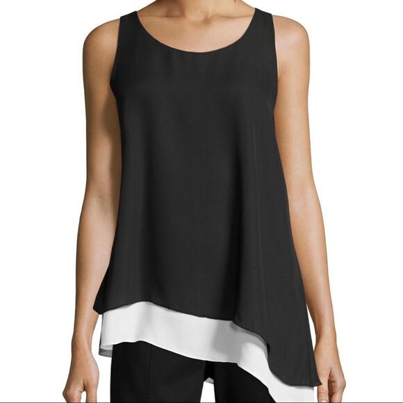 Max Studio Black Asymmetrical Side TankTop XS - Picture 1 of 11